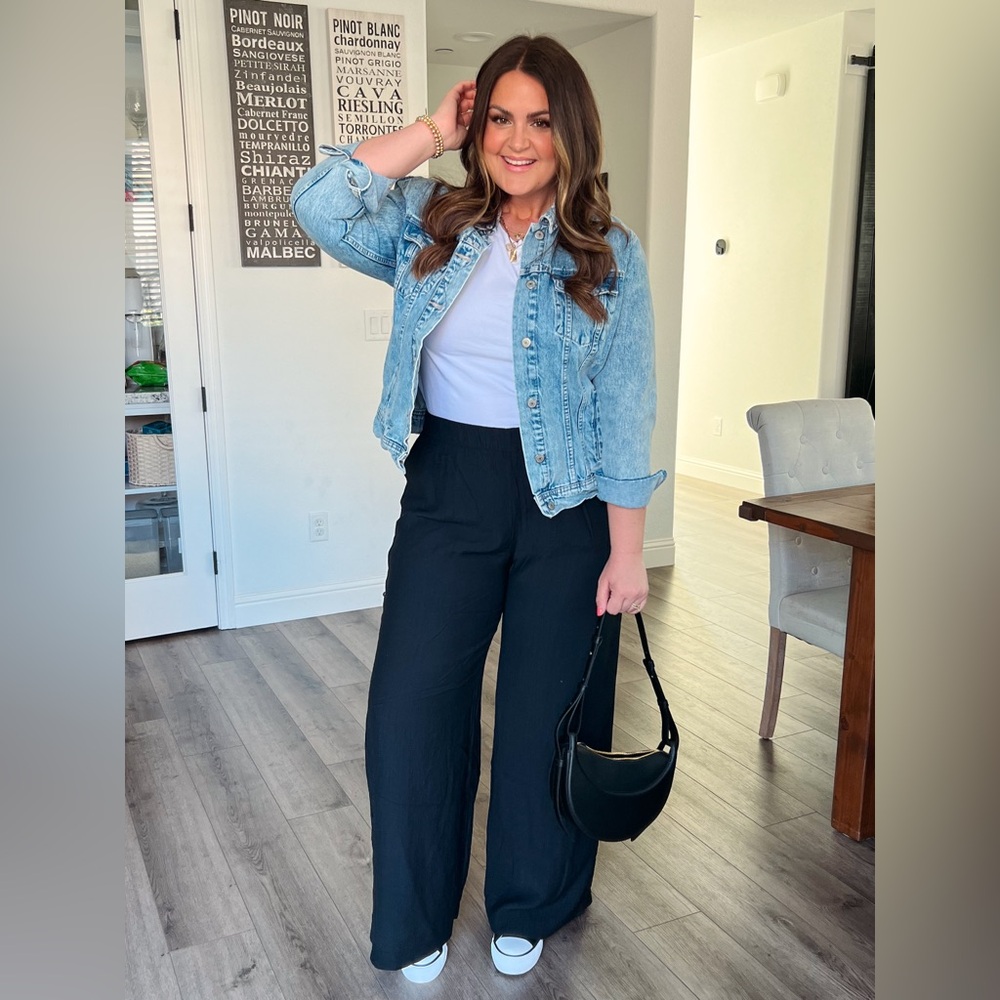 Abercrombie Black Wide-Leg Pants